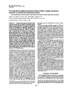 Two interferon-induced nuclear factors bind a single ... - Europe PMC