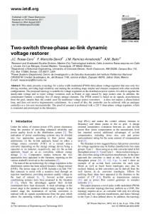 Two-switch three-phase ac-link dynamic voltage restorer - IEEE Xplore