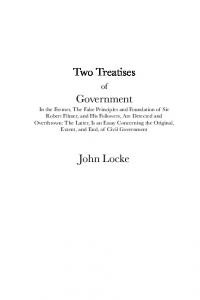 Two Treatises Government John Locke