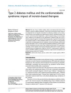 Type 2 diabetes mellitus and the cardiometabolic