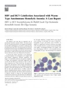 Type Autoimmune Hemolytic Anemia