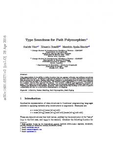 Type Soundness for Path Polymorphism