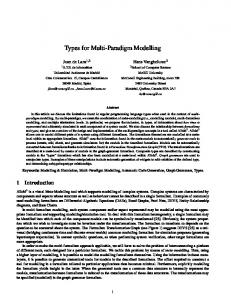 Types for Multi-Paradigm Modelling - Semantic Scholar