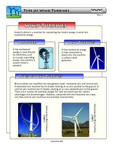 Types of Wind Turbines - Teachergeek.org