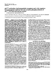 tyrosine kinase activity but not tyrosine ... - Semantic Scholar