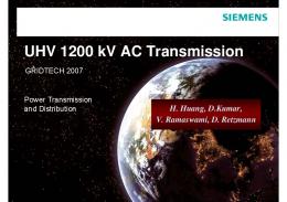 UHV 1200 kV AC Transmission