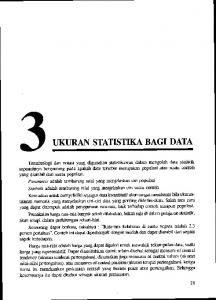 UKURAN STATISTIKA BAGI DATA