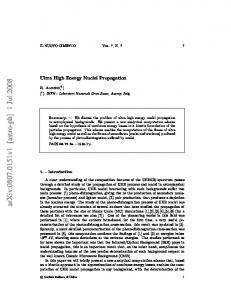 Ultra High Energy Nuclei Propagation