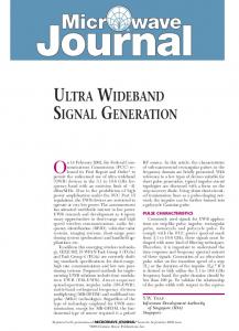 ultra wideband signal generation