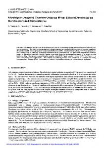 Ultrahighly Dispersed Titanium Oxide on Silica: Effect