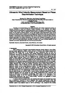 Ultrasonic Wind Velocity Measurement Based on ...