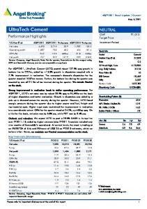 UltraTech Cement - The Smart Investor