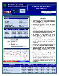 ULTRATECH CEMENTS LIMITED - IndiaNotes