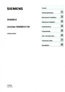 Umrichter SINAMICS V20