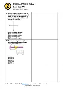 UN SMA IPA 2010 Fisika Kode Soal P70