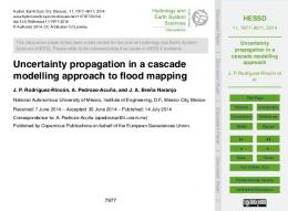 Uncertainty propagation in a cascade modelling ...