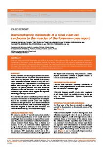 Uncharacteristic metastasis of a renal clear-cell carcinoma to the ...