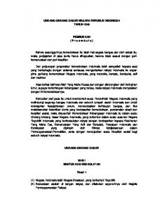 UNDANG-UNDANG DASAR NEGARA REPUBLIK INDONESIA ...