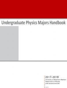 Undergraduate Physics Majors Handbook