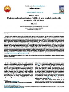 Underground coal gasification