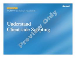 Understand Client-side Scripting