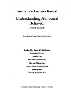 Understanding Abnormal Behavior