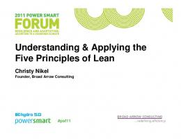 Understanding & Applying the Five Principles of Lean