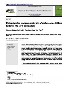 Understanding electrode materials of rechargeable lithium batteries