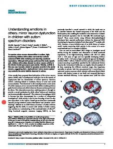 Understanding emotions in others: mirror neuron ...