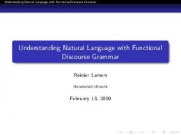 Understanding Natural Language with Functional Discourse Grammar