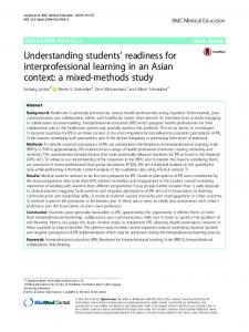 Understanding students' readiness for