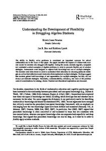 Understanding the Development of Flexibility in