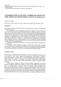 underwater acoustic communication in