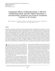 Unexpected Effects of Methylphenidate in Attention ... - Semantic Scholar