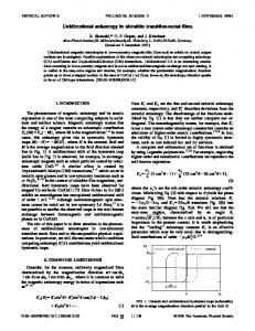 Unidirectional anisotropy in ultrathin transition-metal films