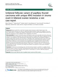 Unilateral follicular variant of papillary thyroid ... - BioMedSearch