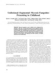 Unilesional (Segmental) Mycosis Fungoides