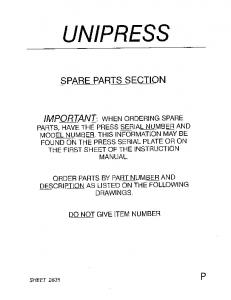 UNIPRESS - PROS Parts