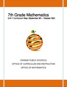 Unit 1 Plan - Orange Public Schools