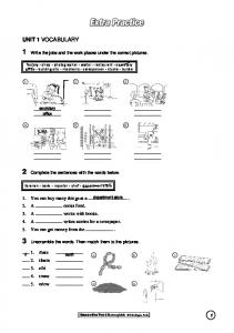 UNIT 1 VOCABULARY - IES San Juan Bosco