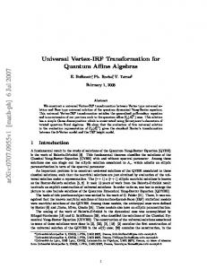 Universal Vertex-IRF Transformation for Quantum Affine Algebras