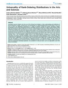 Universality of Rank-Ordering Distributions in the