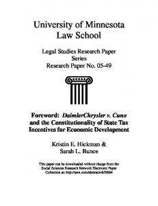 University of Minnesota Law School - SSRN papers