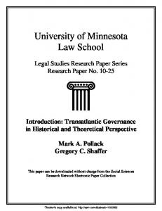 University of Minnesota Law School - SSRN papers