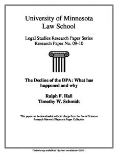 University of Minnesota - Papers.ssrn.com