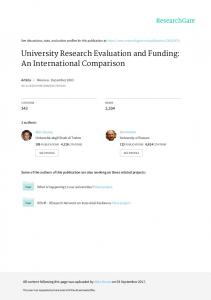 University Research Evaluation and Funding: An ...
