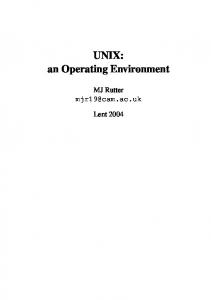 UNIX: an Operating Environment