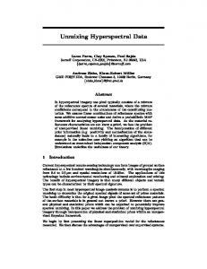 Unmixing Hyperspectral Data - CiteSeerX