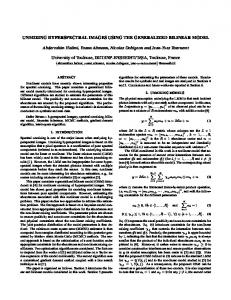 UNMIXING HYPERSPECTRAL IMAGES USING THE ... - CiteSeerX