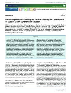 Unraveling Microbial and Edaphic Factors Affecting the ... - APS Journals